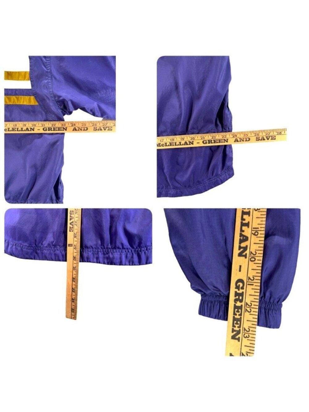 Vintage Nike Windbreaker Jacket L Purple/White/Gold Colorblock Zip-Up - Picture 10 of 10